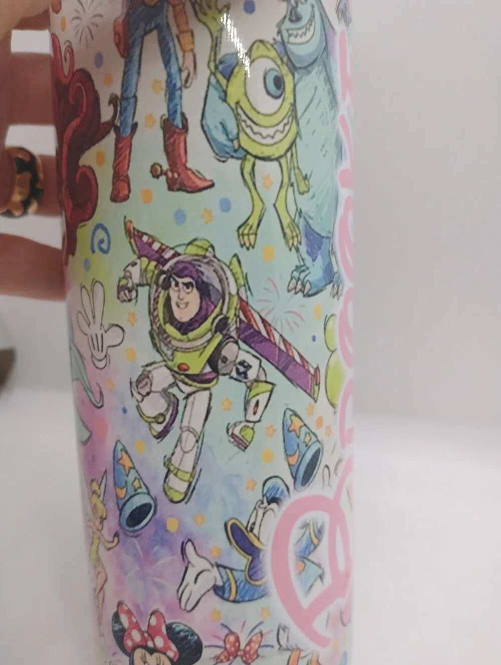 Disney Characters Aplenty Sublimation 20oz Drink Tumbler Customized (Brooke)
